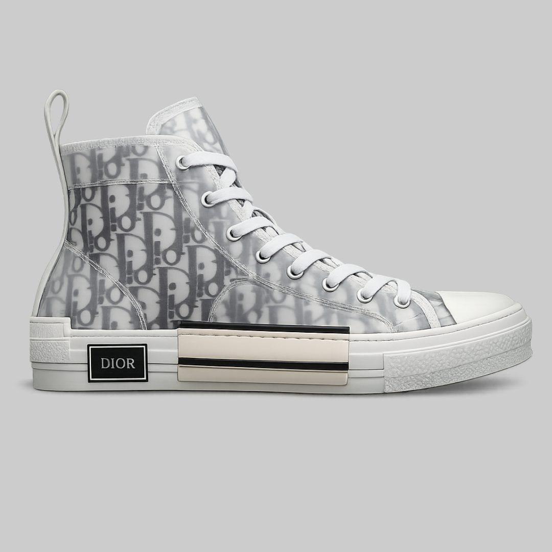 DIOR B23 HIGH TOP OBLIQUE WHITE